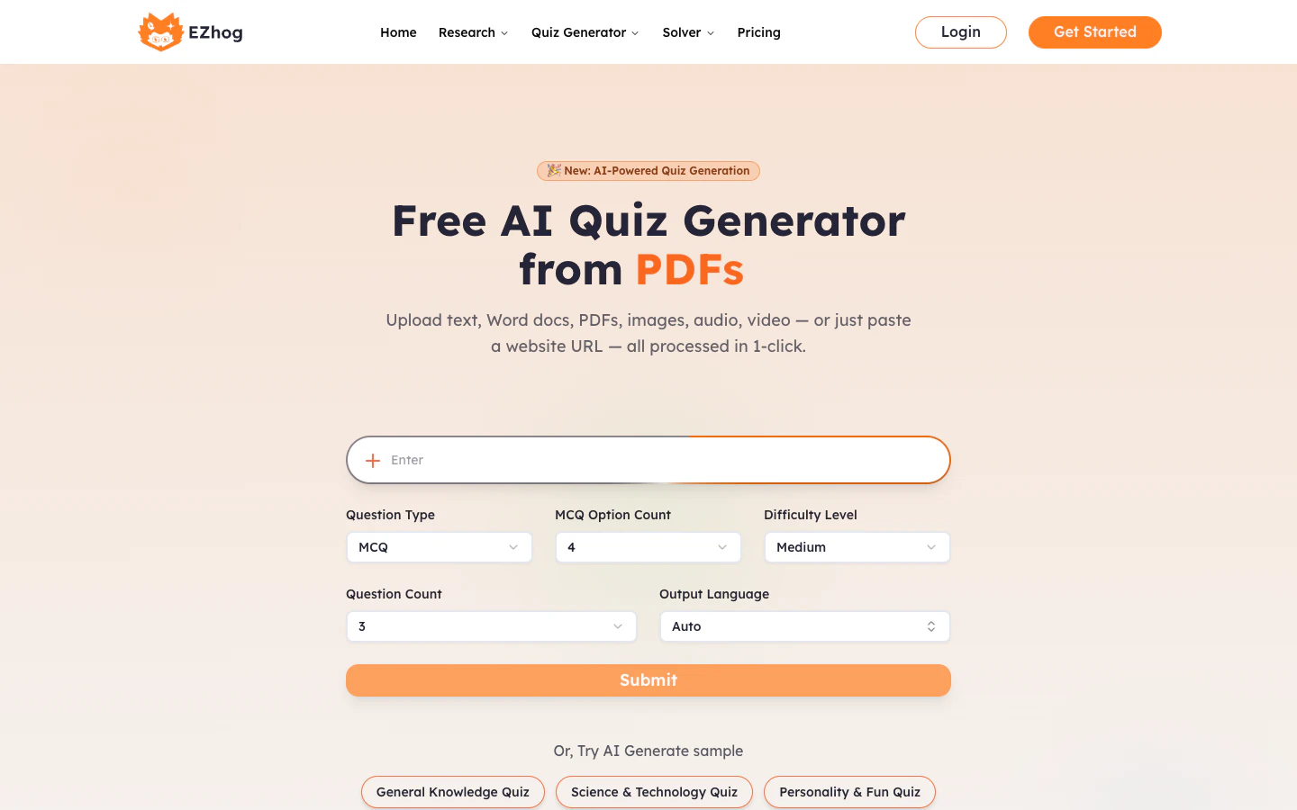 EZhog free online quiz maker