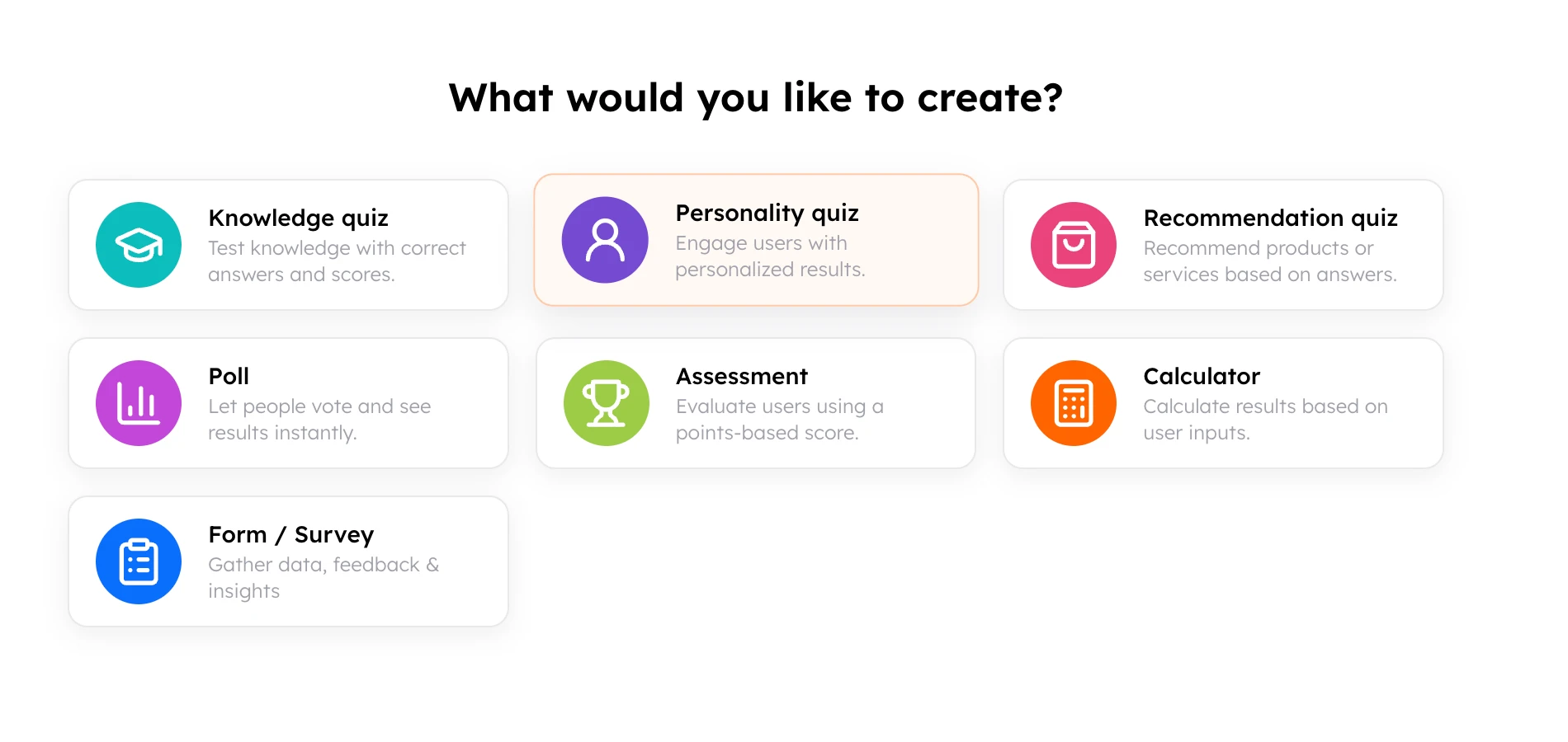EZhog builder type picker for assessments